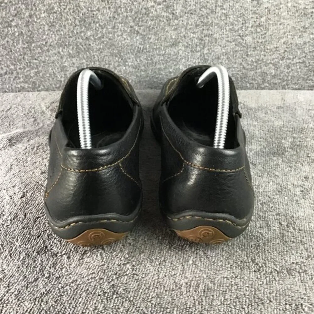 Borns Black Leather‎ Men's Slip On Shoes 11.5 M/W